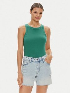 Gap Top 540641-09 Zielony Regular Fit. Zielone topy GAP, xxs, bez wzorów, z bawełny, bez kołnierzyka, bez ramiączek. Za 119,99 zł.