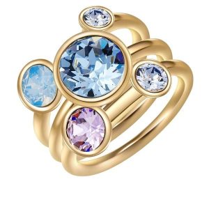 Lulu & Jane Mosiadz Zdobienie kryształkami Swarovski® Pierścionki 1 ct Damski. Żółte pierścionki Lulu & Jane, pozłacane. Za 389,99 zł.