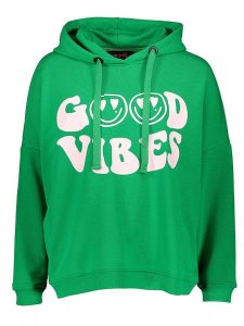 Miss goodlife Bluza "Good vibes" w kolorze zielonym rozmiar: L. Zielone bluzy miss goodlife, l, bez wzorów, z bawełny, z kapturem. Za 184,46 zł.