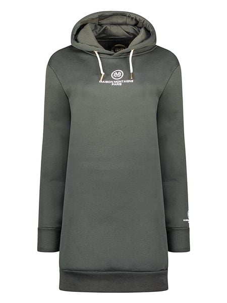 Maison Montaigne Sukienka dresowa "Gilongmai" w kolorze antracytowym rozmiar: M. Czarne sukienki Maison Montaigne, m, bez wzorów, z dresówki, bez kołnierzyka, bez ramiączek, mini. Za 104,64 zł.