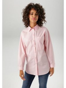 Aniston Koszula w kolorze jasnoróżowym rozmiar: 40. Różowe koszule Aniston, bez wzorów, z bawełny, bez kołnierzyka, bez ramiączek. Za 65,54 zł.