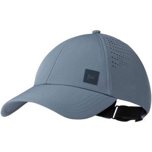 Czapka z daszkiem Summit Cap Stone Blue UPF 50. Niebieskie czapki Buff, bez wzorów, z materiału, sportowe. Za 130,99 zł.