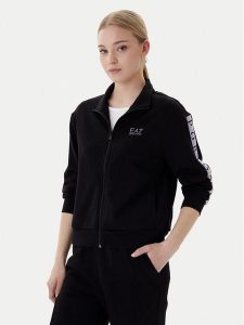 EA7 Emporio Armani Bluza 7W001152 AF12501 UC001 Czarny Regular Fit. Czarne bluzy EA7 Emporio Armani, xl, bez wzorów, z syntetyku, bez kaptura. Za 396,99 zł.