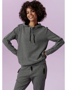 Aniston Bluza w kolorze czarno-białym rozmiar: 38. Białe bluzy Aniston, bez wzorów, z kapturem. Za 51,95 zł.