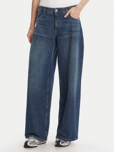 Karl Lagerfeld Jeans Jeansy A3W10079 Niebieski Wide Leg. Niebieskie jeansy Karl Lagerfeld Jeans, bez wzorów, z bawełny. Za 369,99 zł.