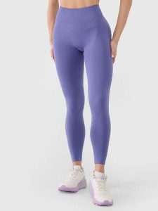 4F Legginsy funkcyjne w kolorze fioletowym rozmiar: XS/S. Różowe legginsy 4f, s, bez wzorów, z materiału, na fitness i siłownię. Za 55,95 zł.