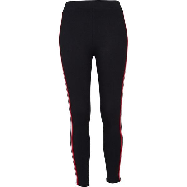 Legginsy damskie Urban Classics 3-tone tape. Czarne legginsy Urban Classics, bez wzorów. Za 149,00 zł.