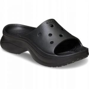 Klapki Dla Dorosłych Crocs Bae Slide. Żółte klapki Crocs, bez wzorów, z materiału, bez obcasa. Za 191,99 zł.