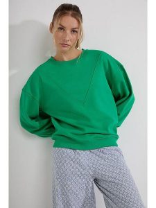 Josephine & Co Bluza "Donovan" w kolorze zielonym rozmiar: XL. Zielone bluzy Josephine & Co, xl, bez wzorów, z bawełny, bez kaptura. Za 175,67 zł.