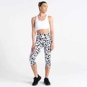 Legginsy damskie Influential Active 3/4. Białe legginsy Dare 2b, bez wzorów, ze skóry. Za 197,00 zł.