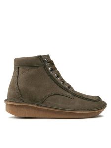 Clarks Trzewiki Funny Cedar 261738864 Khaki. Brązowe botki Clarks, bez wzorów, ze skóry, bez obcasa, na płaskiej podeszwie, bez zapięcia. Za 429,99 zł.