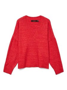 ONLY Sweter w kolorze koralowym rozmiar: XL. Czerwone swetry oversize ONLY, xl, bez wzorów, bez ramiączek. Za 127,35 zł.