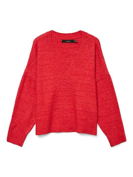 ONLY Sweter w kolorze koralowym rozmiar: L. Czerwone swetry oversize ONLY, l, bez wzorów, bez ramiączek. Za 74,28 zł.