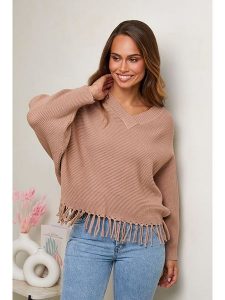 Soft Cashmere Sweter w kolorze karmelowym rozmiar: 34/36. Brązowe swetry oversize Soft Cashmere, bez wzorów, ze splotem, bez ramiączek. Za 149,95 zł.