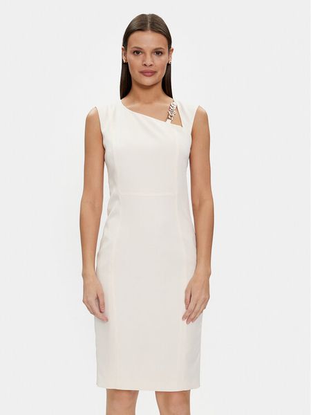 Liu Jo Sukienka koktajlowa CA4211 T2200 Écru Regular Fit. Kombinezony Liu Jo, bez wzorów, z syntetyku, wizytowe, bez kołnierzyka, bez ramiączek. Za 609,99 zł.