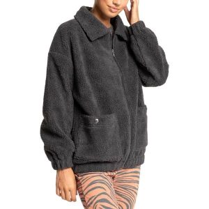 Kurtka turystyczna damska Billabong My Cozy Zip. Brązowe kurtki Billabong, m, bez wzorów, z poliesteru, bez kaptura. Za 203,00 zł.