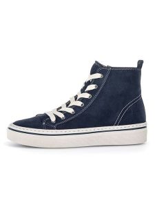 Gabor Skórzane sneakersy w kolorze granatowym rozmiar: 42. Niebieskie trampki Gabor, bez wzorów, ze skóry, za kostkę, bez zapięcia. Za 237,73 zł.