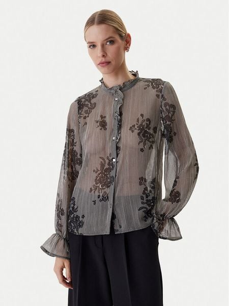 Morgan Koszula 261-COUTY.F Czarny Regular Fit. Czarne koszule Morgan, bez wzorów, z syntetyku, bez kołnierzyka, bez ramiączek. Za 279,99 zł.