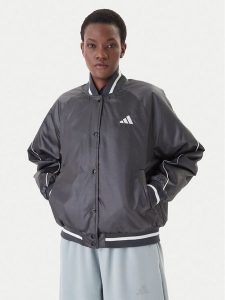 Adidas Kurtka bomber Stadium JZ6919 Szary Loose Fit. Szare kurtki ADIDAS, m, bez wzorów, z syntetyku, bez kaptura. Za 529,99 zł.