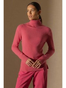 Perfect Cashmere Kaszmirowy sweter "Tracy" w kolorze różowym rozmiar: S. Różowe golfy Perfect Cashmere, bez wzorów, z kaszmiru. Za 322,81 zł.