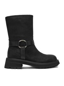 G-Star Raw Botki EO-RUZGAR-2521-82 Czarny. Czarne botki G-Star Raw, bez wzorów, z nubiku, bez obcasa, na płaskiej podeszwie, bez zapięcia. Za 579,99 zł.
