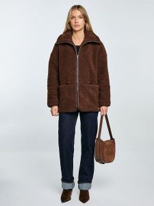 BIG STAR Kurtka pluszowa w kolorze brązowym rozmiar: M. Brązowe kurtki Big Star, m, bez wzorów, bez kaptura. Za 189,99 zł.