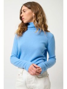 AUTHENTIC CASHMERE Kaszmirowy sweter "Bise" w kolorze błękitnym rozmiar: M. Niebieskie golfy AUTHENTIC CASHMERE, bez wzorów, z kaszmiru. Za 341,79 zł.