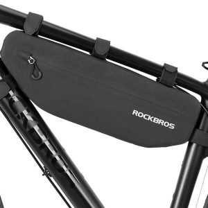 Torba rowerowa Rockbros AS-043 z rzepem 3L - czarna. Czarne torby podróżne i sportowe ROCKBROS, bez wzorów, z materiału. Za 149,00 zł.