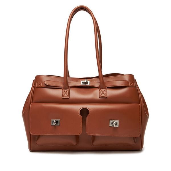 Torebka GINO ROSSI. Brązowe shopper bag Gino Rossi, bez wzorów, bez dodatków. Za 239,99 zł.