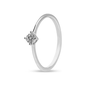 Piękny Pierścionek Białe Złoto - złoto białe 375, Brylant 0,026ct. Pierścionki marki W.KRUK. Za 859,00 zł.