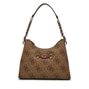 Torebka Guess. Brązowe torebki klasyczne Guess, z aplikacjami, bez dodatków. Za 369,99 zł.