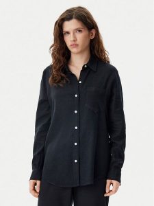 Gap Koszula 885287-05 Czarny Regular Fit. Czarne koszule GAP, xxs, bez wzorów, z bawełny, bez kołnierzyka, bez ramiączek. Za 149,99 zł.
