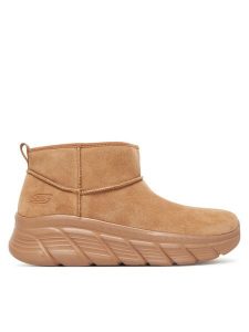 Skechers Śniegowce Bobs B Flex Hi 117390/CSNT Brązowy. Brązowe buty zimowe Skechers, ze skóry, bez obcasa, bez zapięcia. Za 289,99 zł.