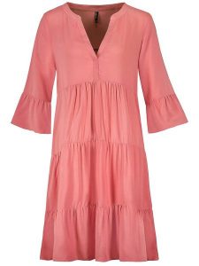 Sublevel Sukienka w kolorze koralowym rozmiar: M. Czerwone sukienki Sublevel, na imprezę, m, bez wzorów, z wiskozy, klasyczne, bez kołnierzyka, bez ramiączek, midi. Za 86,99 zł.