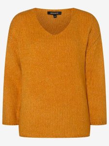 More & More Sweter w kolorze pomarańczowym rozmiar: 34. Pomarańczowe swetry oversize More & More, bez wzorów, ze splotem, bez ramiączek. Za 96,60 zł.
