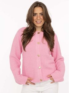 Zwillingsherz Kardigan w kolorze jasnoróżowym rozmiar: S/M. Różowe kardigany Zwillingsherz, z bawełny. Za 173,99 zł.