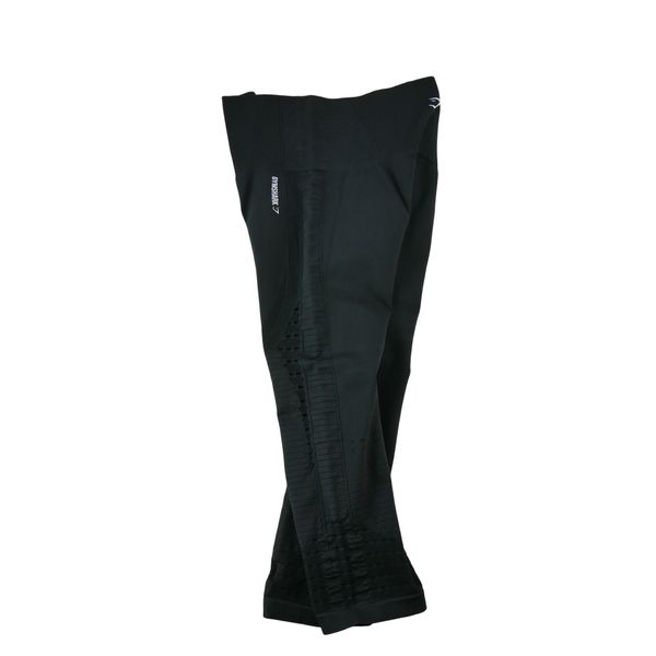 Second life - Legginsy damskie Energy+ czarne Gymshark - Jak nowy. Czarne legginsy Gymshark, bez wzorów, z materiału. Za 106,46 zł.