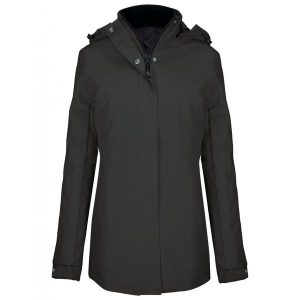 Parka dla kobiet Kariban. Czarne kurtki KARIBAN, na zimę, bez wzorów, bez kaptura. Za 246,50 zł.