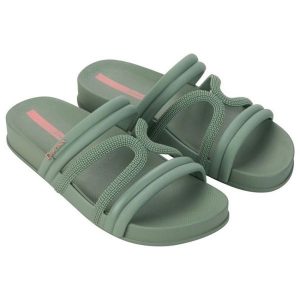 Klapki Ipanema Walk Slide W 27262BG089 zielone. Zielone klapki bez wzorów, z materiału, bez obcasa. Za 236,98 zł.