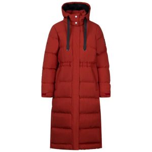 Trespass Colter - Damska kurtka przeciwdeszczowa Burnt Sienna. Czerwone kurtki Trespass, bez wzorów, z puchu, bez kaptura. Za 475,99 zł.