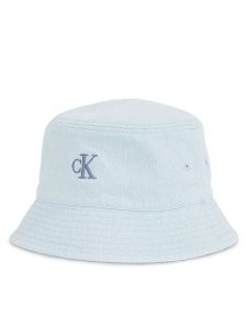 Calvin Klein Kapelusz Embro Monogram Denim Bucket Hat LV04K5021G Błękitny. Niebieskie kapelusze Calvin Klein, bez wzorów, z bawełny. Za 189,99 zł.