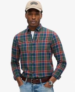Superdry Koszula Vintage Check z Bawełny Organicznej. Koszule Superdry, m, z aplikacjami, z bawełny, bez kołnierzyka, bez ramiączek. Za 308,45 zł.