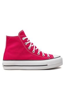 Converse Trampki Chuck Taylor All Star Lift Platform Hi A08288C Różowy. Czerwone trampki Converse, bez wzorów, z materiału, bez zapięcia. Za 369,99 zł.