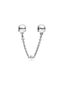 Pandora Srebrny łańcuszek zabezpieczający z cyrkoniami rozmiar: onesize. Szare łańcuszki Pandora, srebrne. Za 175,77 zł.