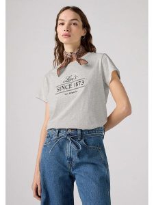 Levi's Koszulka w kolorze jasnoszarym rozmiar: S. Szare bluzki Levi's®, s, bez wzorów, z bawełny, bez kołnierzyka, bez ramiączek. Za 70,08 zł.