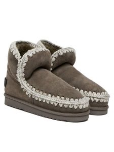 Mou Śniegowce MU.FW101050A Czarny. Czarne buty zimowe Mou, ze skóry, bez obcasa, bez zapięcia. Za 809,99 zł.