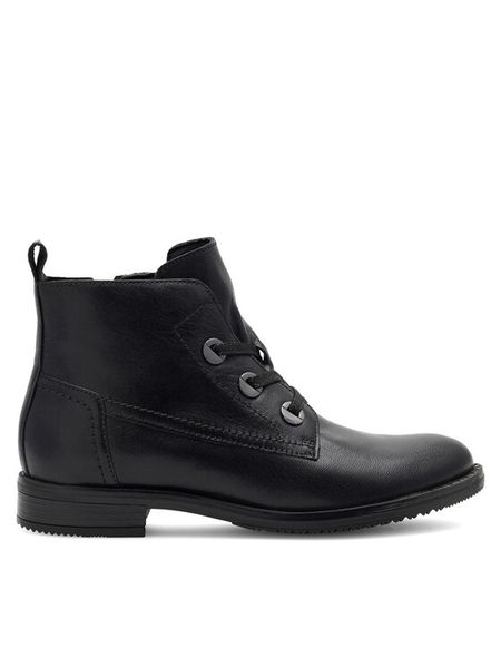 Lasocki Botki WI23-DALIA3-07 Czarny. Czarne botki Lasocki, bez wzorów, ze skóry, bez obcasa, na płaskiej podeszwie, bez zapięcia. Za 249,99 zł.