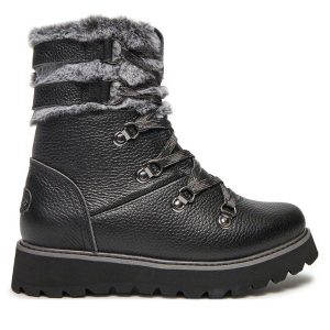 Botki Roxy. Czarne botki Roxy, bez wzorów, bez obcasa, na płaskiej podeszwie, bez zapięcia. Za 499,99 zł.