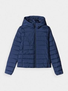 4F Kurtka pikowana w kolorze granatowym rozmiar: S. Niebieskie kurtki 4f, s, bez wzorów, bez kaptura. Za 126,75 zł.