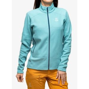 Bluza polarowa damska Haglofs Buteo Mid Jacket. Zielone bluzy Haglöfs, bez wzorów, z polaru, bez kaptura. W wyprzedaży za 310,55 zł.